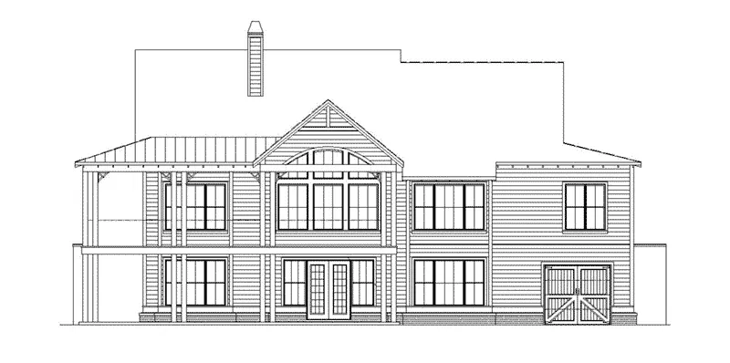 Florida House Plan Rear Elevation - Wylie Park Country Home 056D-0093 - Shop House Plans and More