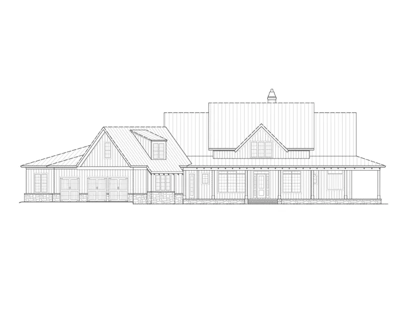 Modern Farmhouse Plan Front Elevation - 056S-0007 - Shop House Plans and More
