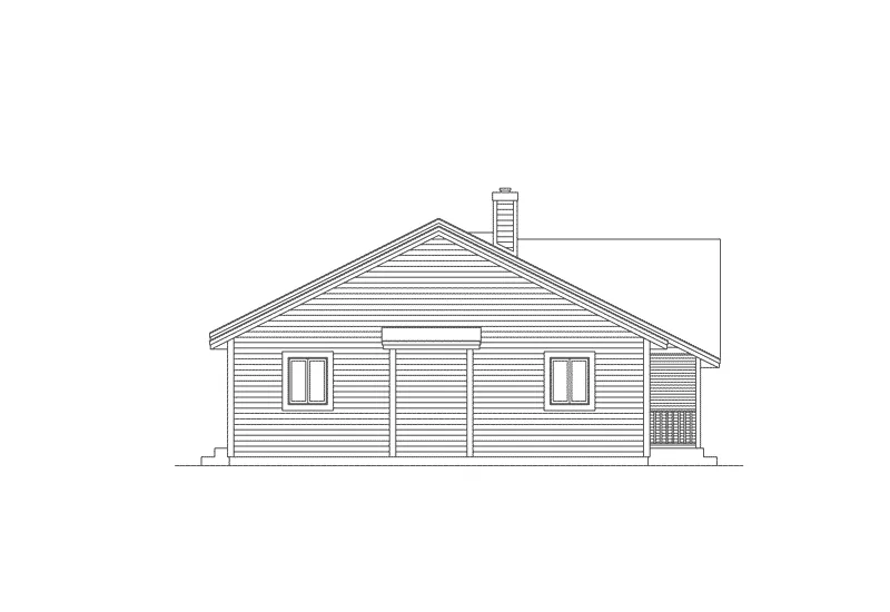 Ranch House Plan Left Elevation - Meadowlane Duplex Home 057D-0001 - Shop House Plans and More