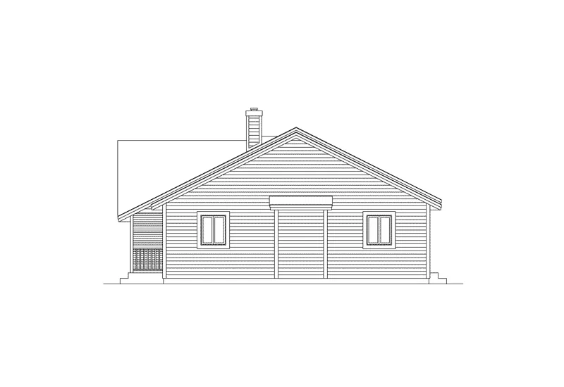 Ranch House Plan Right Elevation - Meadowlane Duplex Home 057D-0001 - Shop House Plans and More