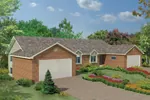 Traditional All Brick Ranch Multi-Family Duplex Style