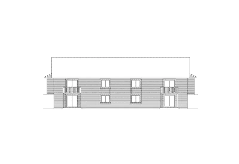 Traditional House Plan Rear Elevation - Weston Traditional Duplex 057D-0002 - Shop House Plans and More