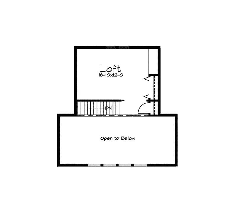 Lake Home Plan Loft 057D-0013