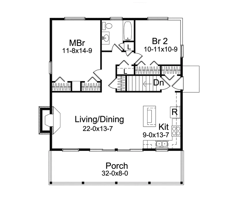 Mountain House Plan First Floor - Jacinto Vacation Cabin Home 057D-0034 - Search House Plans and More