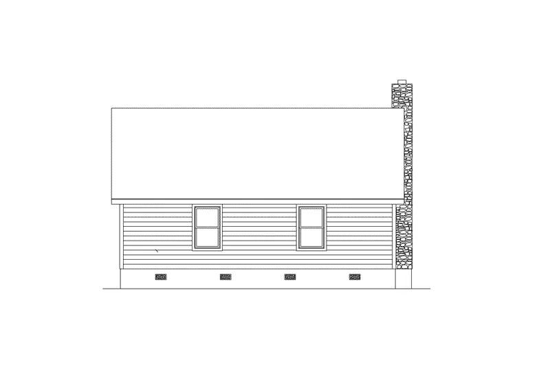 Vacation House Plan Rear Elevation - Walnut Grove Country Cabin Home 058D-0012 - Shop House Plans and More