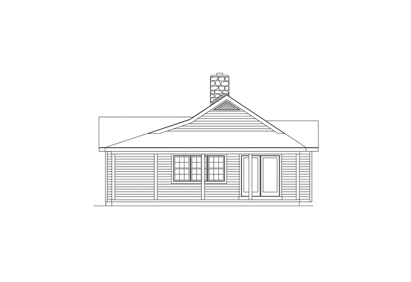 Ranch House Plan Right Elevation - Sutton Country Home 058D-0030 - Shop House Plans and More