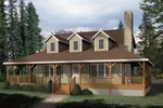 Country House Plan Front of Home - Addison Park Rustic Home 058D-0032 - Search House Plans and More