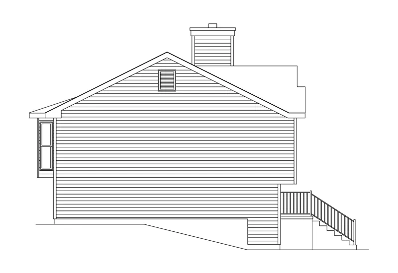 Craftsman House Plan Left Elevation - Oaklawn Split-Level Home 058D-0069 - Shop House Plans and More