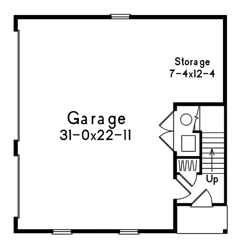 Country House Plan First Floor - Hoffman Garage Apartment 058D-0138 - Search House Plans and More