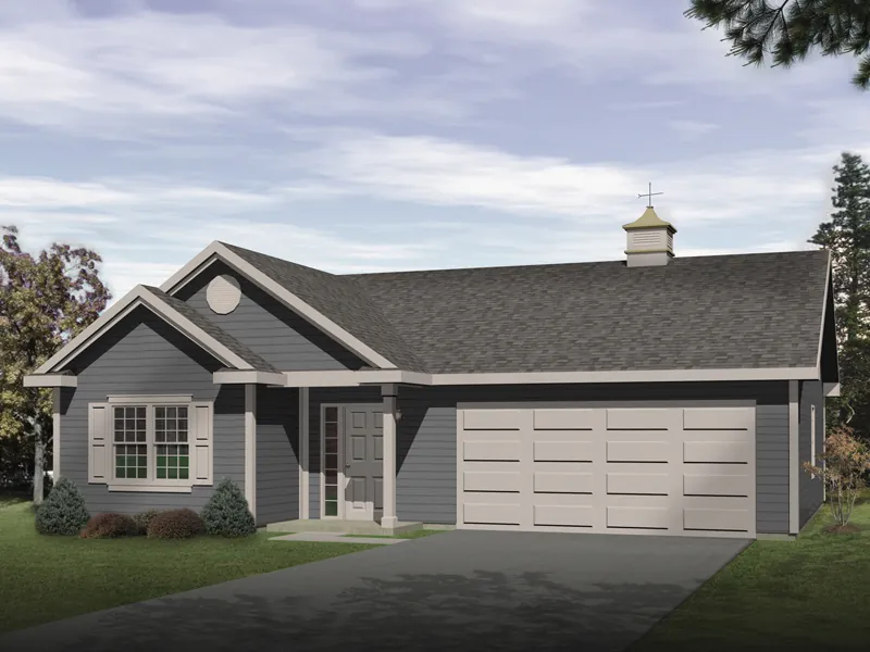 Ranch House Plan Front of Home - Maxwell Cottage Home 058D-0143 - Shop House Plans and More