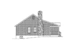 Cabin & Cottage House Plan Left Elevation - Radford Country Cabin Home 058D-0176 - Shop House Plans and More
