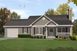 Ranch House Plan Front of Home - Rafael Ranch Home 058D-0186 - Shop House Plans and More