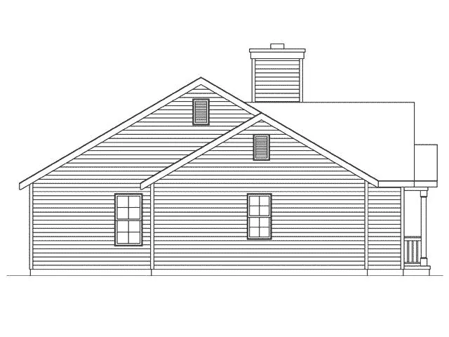 Ranch House Plan Left Elevation - Rafael Ranch Home 058D-0186 - Shop House Plans and More
