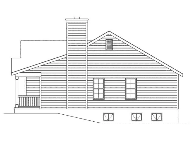Ranch House Plan Right Elevation - Rafael Ranch Home 058D-0186 - Shop House Plans and More