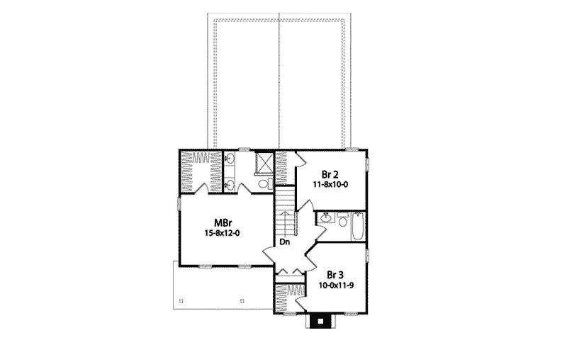 Traditional House Plan Second Floor - Diana Jane Country Farmhouse 058D-0188 - Search House Plans and More