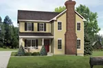 Traditional House Plan Front of Home - Diana Jane Country Farmhouse 058D-0188 - Search House Plans and More