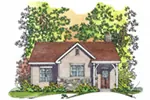 Vacation House Plan Front Image - Calriver Country Cottage 058D-0197 - Search House Plans and More