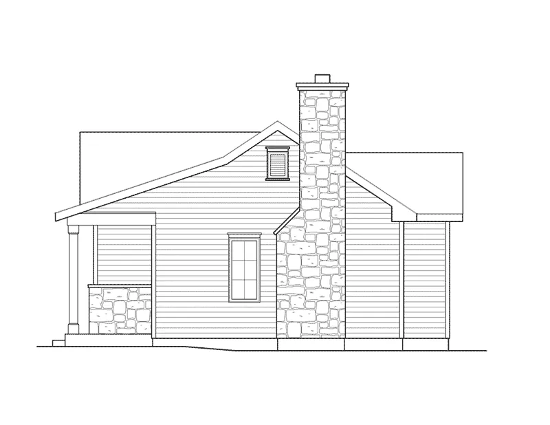 Vacation House Plan Right Elevation - Calriver Country Cottage 058D-0197 - Search House Plans and More