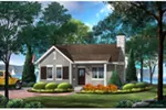 Vacation House Plan Front of Home - Gatehill Rustic Cabin Home 058D-0202 - Search House Plans and More