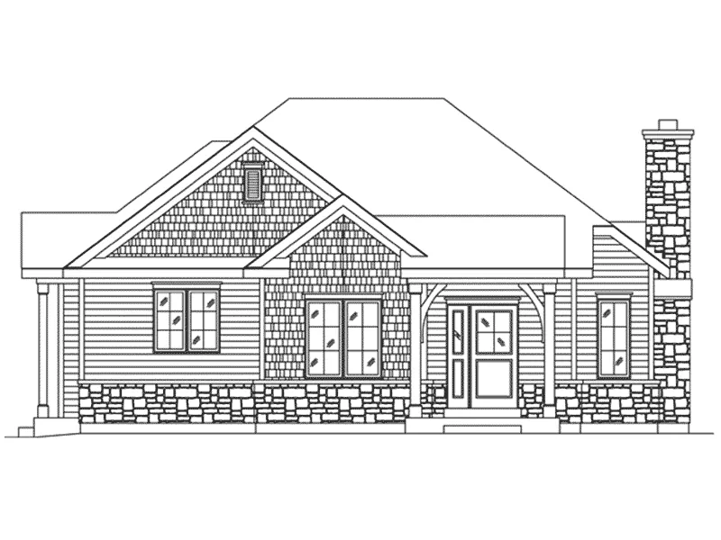 Cabin & Cottage House Plan Front Elevation - Jake Creek Country Cabin Home 058D-0203 - Search House Plans and More