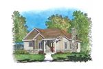 Cabin & Cottage House Plan Front of Home - Jake Creek Country Cabin Home 058D-0203 - Search House Plans and More