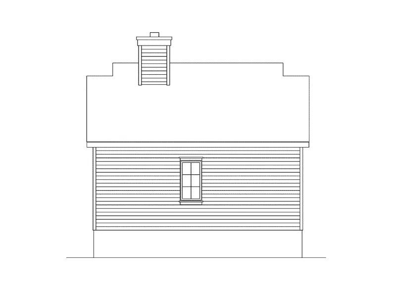 Ranch House Plan Rear Elevation - Marie Flatts Craftsman Cabin 058D-0207 - Shop House Plans and More