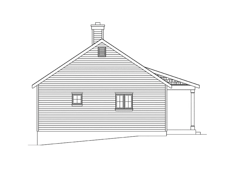 Vacation House Plan Left Elevation - Neva Pass Country Cabin 058D-0208 - Shop House Plans and More