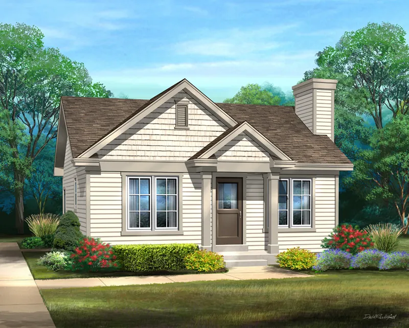 Cabin & Cottage House Plan Front of Home - 058D-0211 - Shop House Plans and More