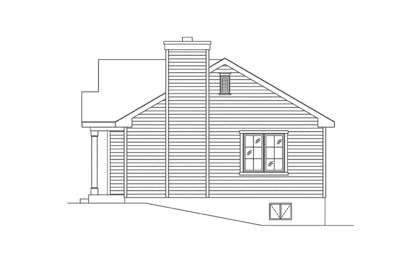 Cabin & Cottage House Plan Right Elevation - 058D-0211 - Shop House Plans and More