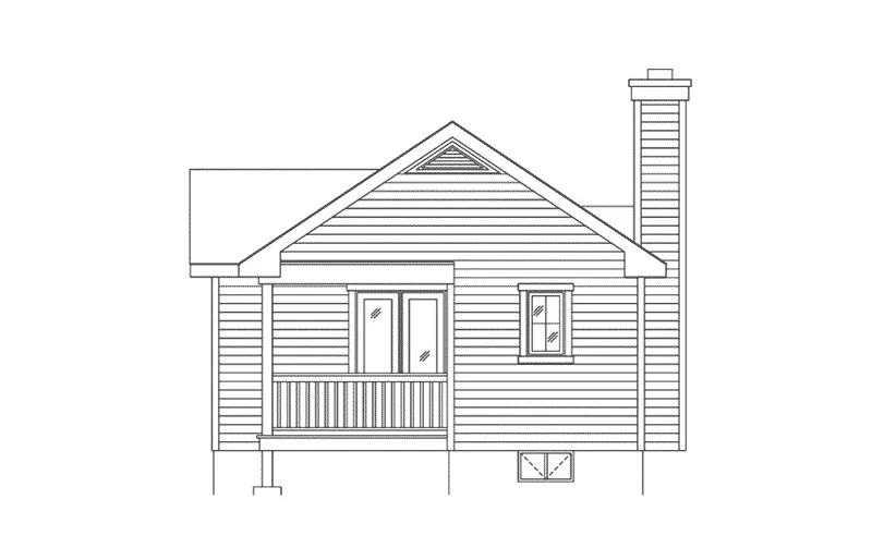 Country House Plan Rear Elevation - Mill Hollow Craftsman Home 058D-0213 - Shop House Plans and More