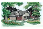Traditional House Plan Front of House 060D-0120