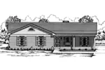 Ranch House Plan Front of House 060D-0123