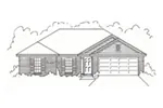 Ranch House Plan Front of House 060D-0137