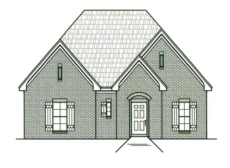 Ranch House Plan Front of Home - 060D-0209 - Shop House Plans and More