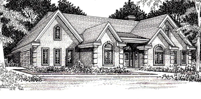 Rustic House Plan Front of Home - 060D-0257 - Shop House Plans and More