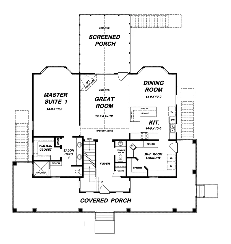 Country House Plan First Floor - 060D-0529 - Shop House Plans and More