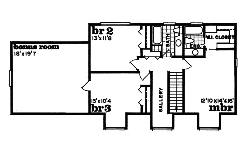 Country House Plan Second Floor - Massenet Country Home 062D-0034 - Shop House Plans and More