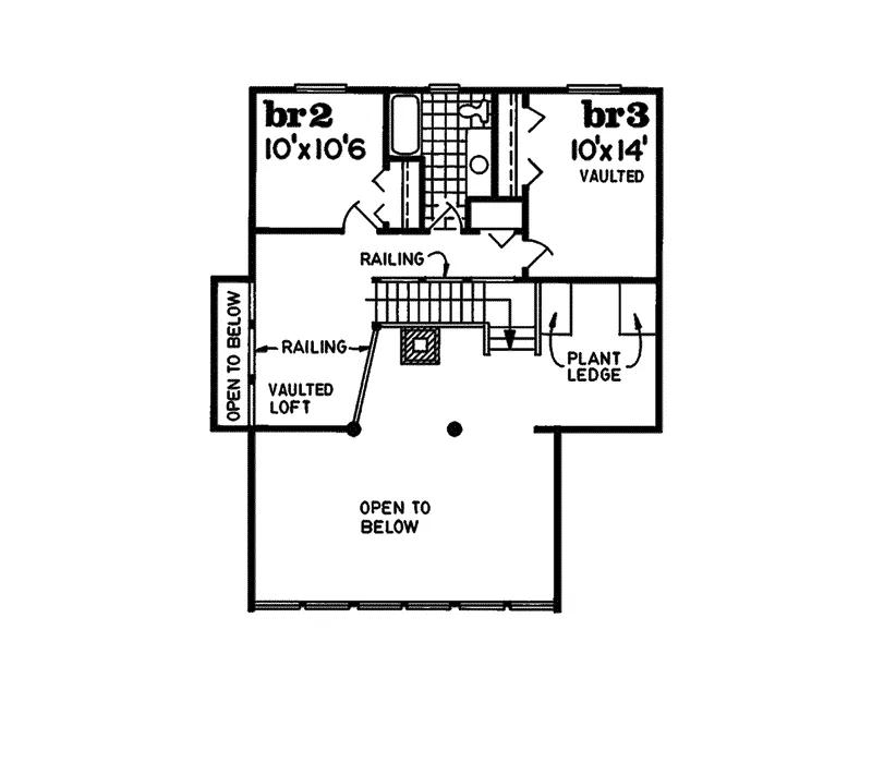 Cabin & Cottage House Plan Second Floor - Oakleigh Pass A-Frame Cabin Home 062D-0052 - Shop House Plans and More