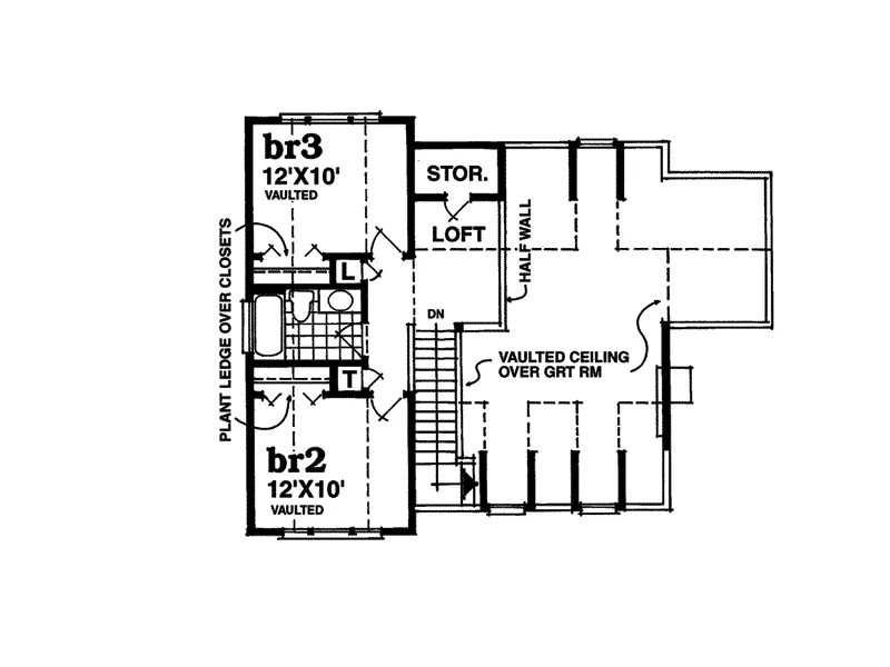 Country House Plan Second Floor - Baptista Southern Country Home 062D-0055 - Search House Plans and More