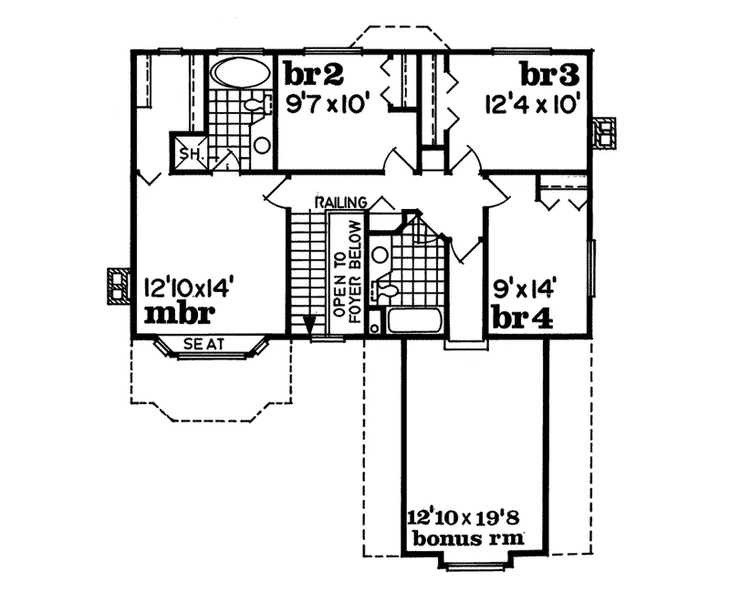 Traditional House Plan Second Floor - Maksim Traditional Home 062D-0074 - Shop House Plans and More