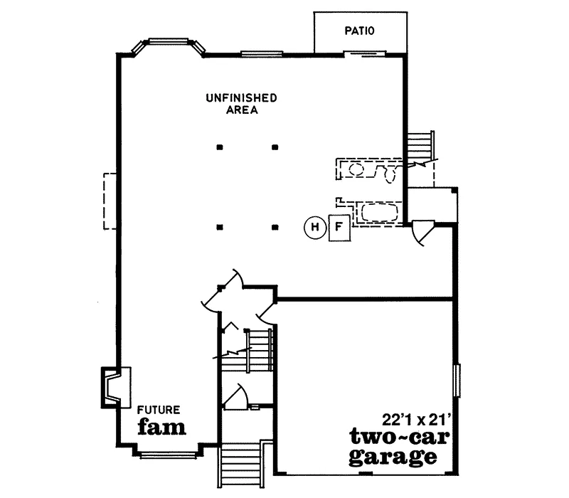 Sunbelt House Plan First Floor - Sannois Split-Level Home 062D-0082 - Shop House Plans and More