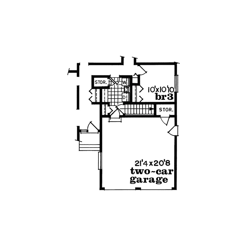 Traditional House Plan Optional Floor Plan - Ibezia Stucco Ranch Home 062D-0100 - Search House Plans and More