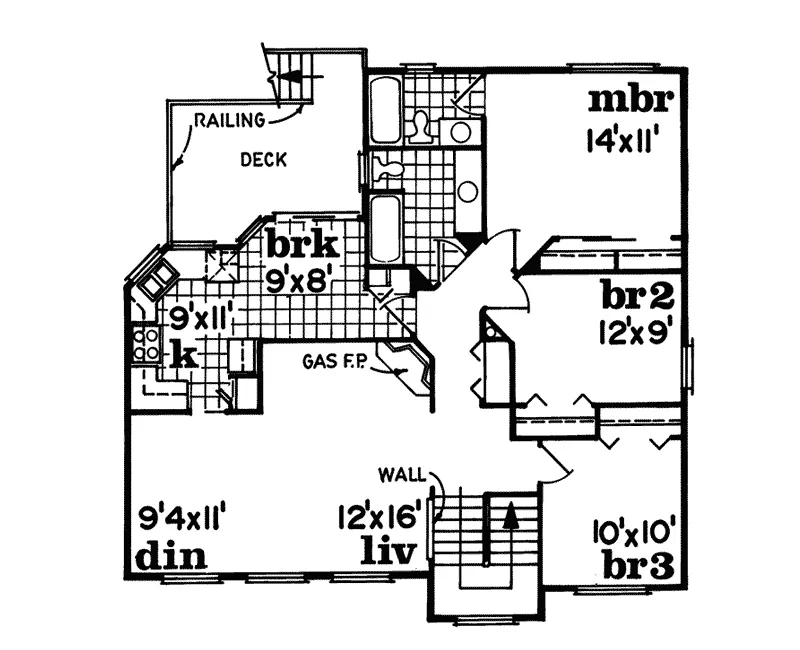Modern House Plan Second Floor - Tasia Traditional Home 062D-0108 - Shop House Plans and More