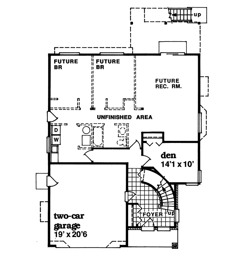 Modern House Plan First Floor - Canvastown Contemporary Home 062D-0120 - Search House Plans and More
