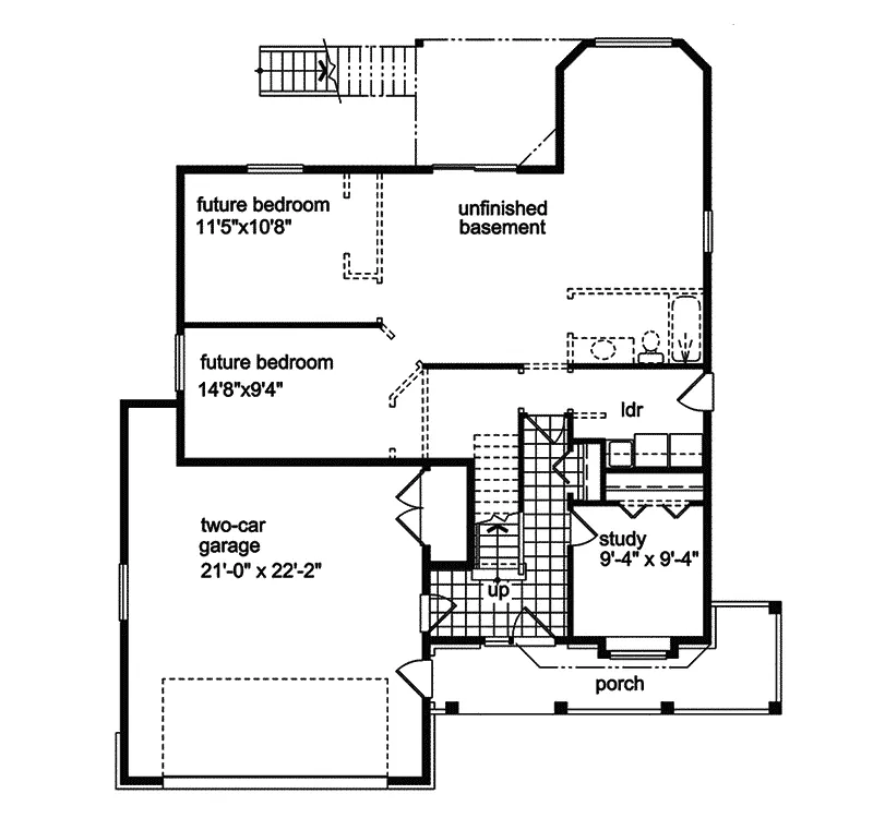 Southern House Plan First Floor - Colgate Farm Country Home 062D-0123 - Search House Plans and More