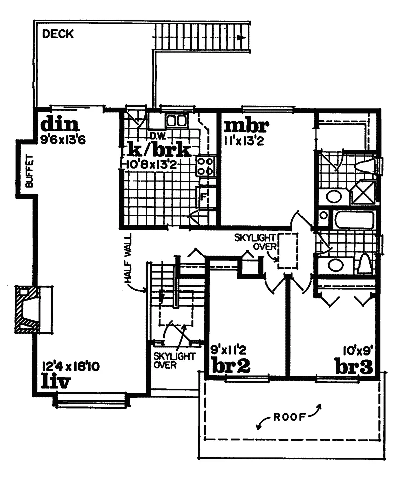 Arts & Crafts House Plan First Floor - Forsyth Hill Traditional Home 062D-0173 - Search House Plans and More