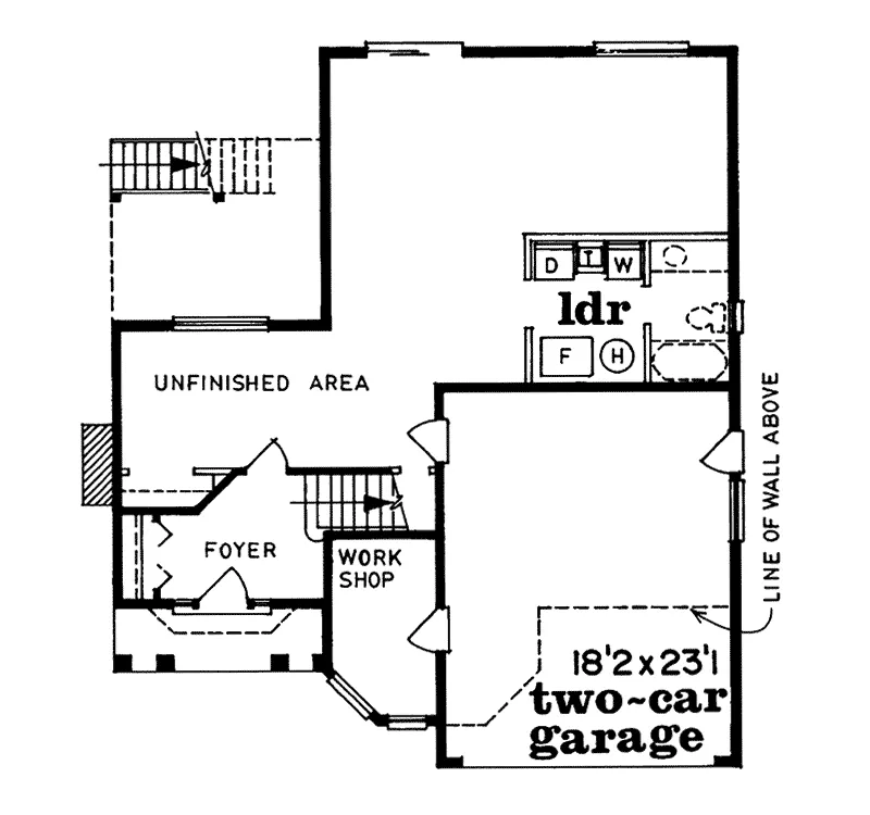Modern House Plan First Floor - Altman Modern Home 062D-0209 - Search House Plans and More