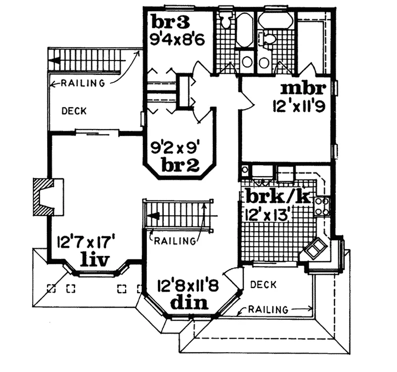 Modern House Plan Second Floor - Altman Modern Home 062D-0209 - Search House Plans and More