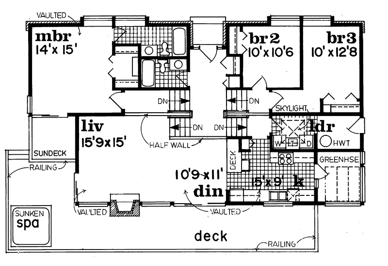 Lake House Plan First Floor - Frisco Hill Rustic Home 062D-0212 - Search House Plans and More