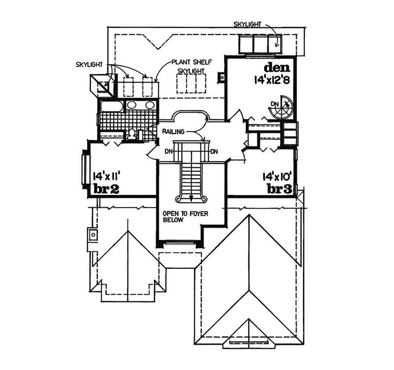 Contemporary House Plan Second Floor - San Jose Sunbelt Home 062D-0227 - Shop House Plans and More